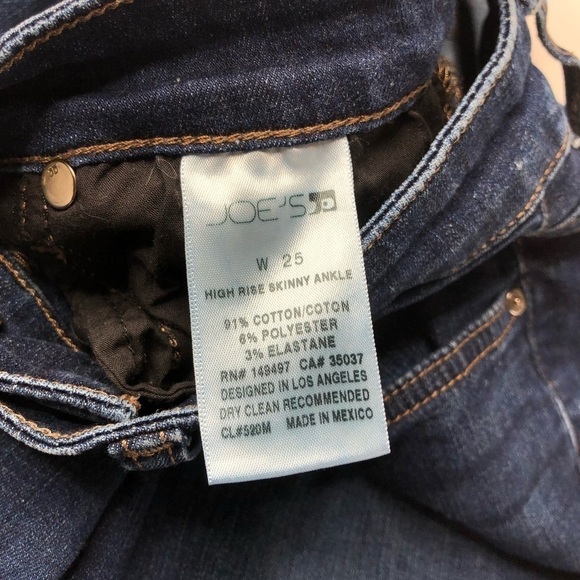 JOE’S Jeans Blue Stretchy High Rise Skinny Ankle High Waist Stretchy Jeans Pants - Picture 13 of 16
